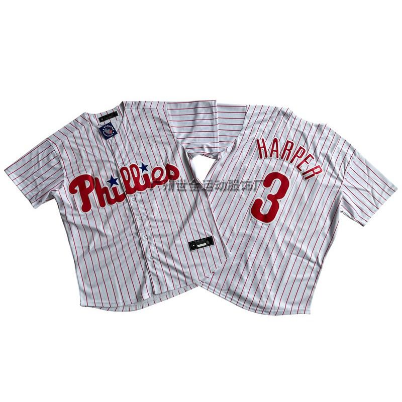 Philadelphia Phillies MLB Fan Jersey Mens Baseball Sportswear Embroidered Cotton Blend Tee Fall Winter