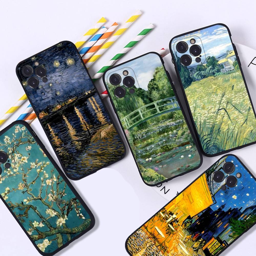 Чехол для телефона с масляной картиной Ван Гога для iPhone 17 Air 16 15 14 13 12 11 Pro Max 16 15 14 Plus Мягкий чехол из ТПУ