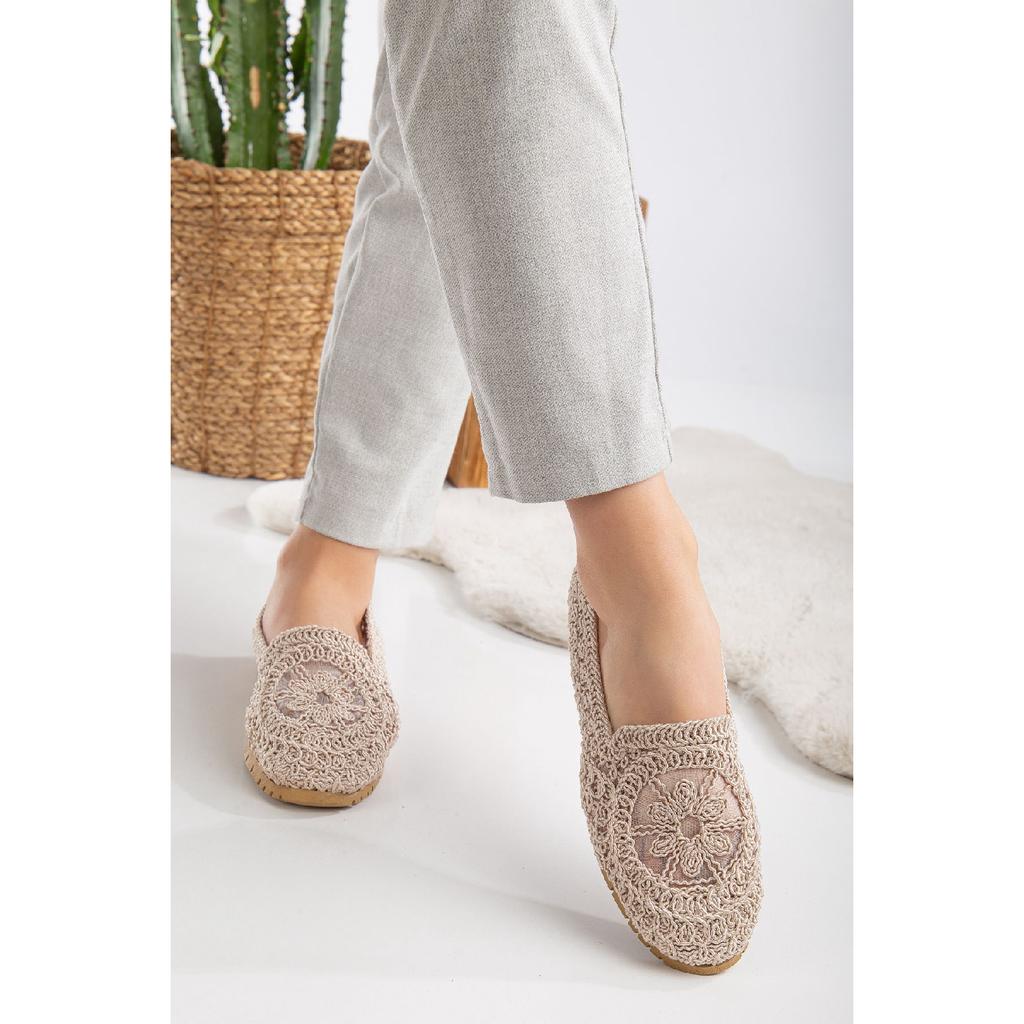 Женские вязаные балетки. Обувь для мам. Повседневная обувь. Кружевные балетки.