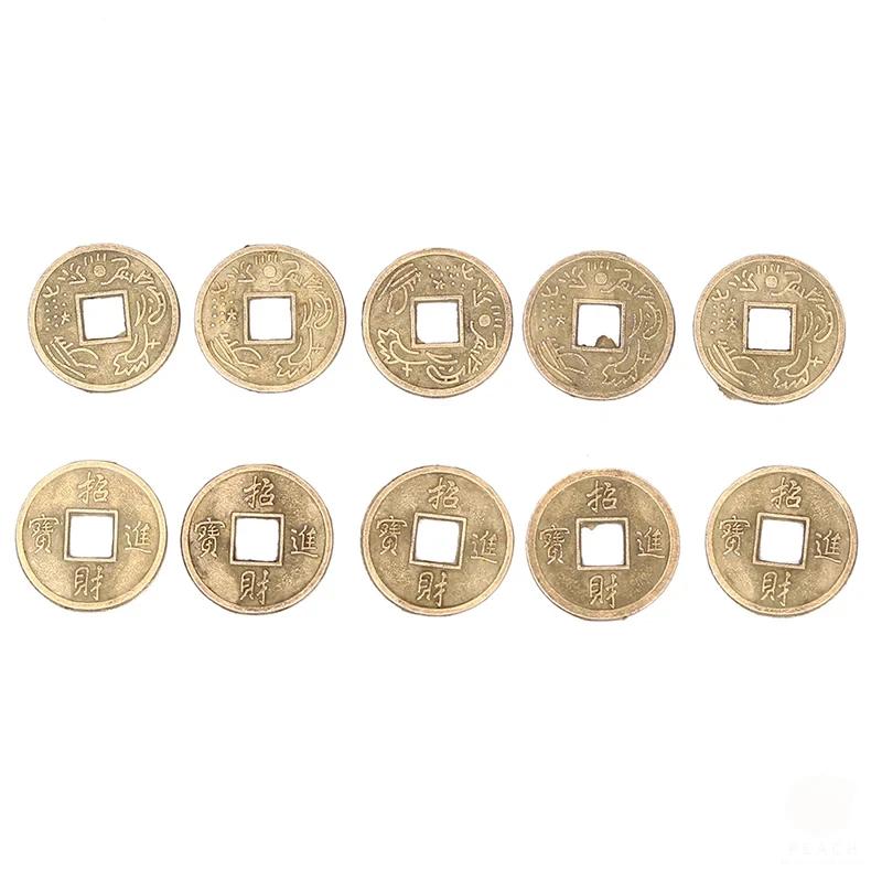100 Pcs Antique Coins Craft Feng Shui Coins Ancient Chinese I Ching Coins For Health Wealth Charm