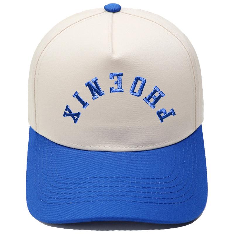 PHOENIX truck driver hat inverted embroidery retro striped color matching baseball cap European and American men's and women's casual