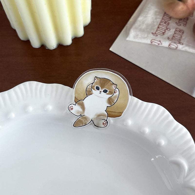 1 шт. Акриловая изысканная булавка для сумки, Маленький значок, Мультяшная брошь с кошкой