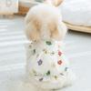 Spring and Summer 24 New Cute Little Flower Dog Dress Cat Little Fly Sleeve Skirt Than Bear Teddy Pet Clothes