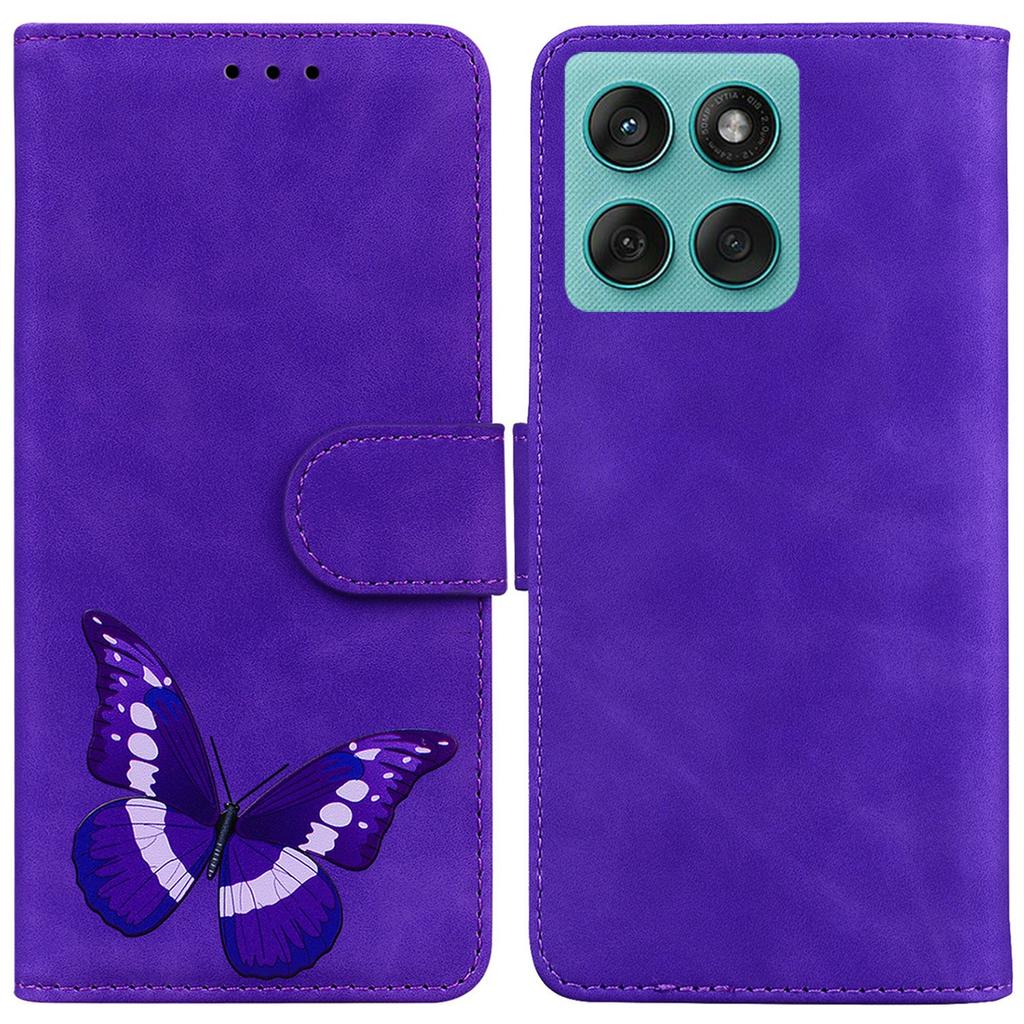 For Motorola Edge 60 5G/60 Fusion 5G Stand Case PU Leather Phone Cover Butterfly Printed