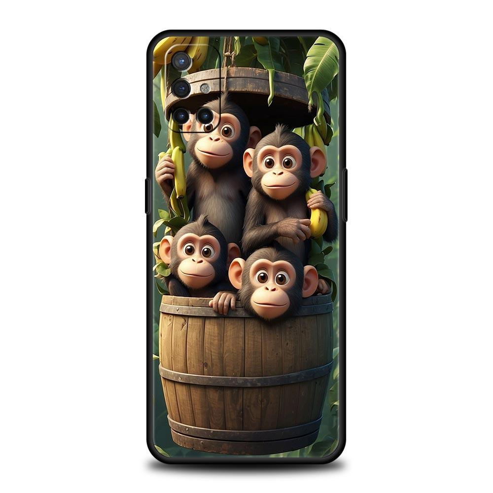 Phone Case For Oneplus 13R 13 12 10T 11 R10 Nord N100 N200 N10 9 9R CE 2 3 Z Pro Lite 5G Soft TPU Cover Monkey And Banana Capas