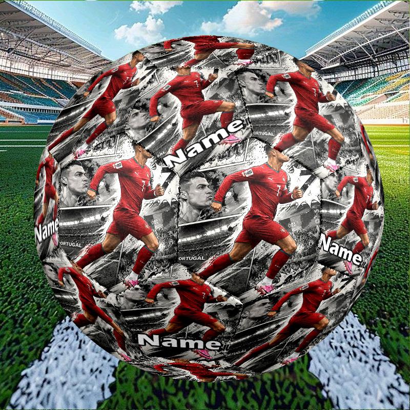Custom Name Personalized Cristiano Ronaldo-A Print Size 5 Soccer Ball Training & Match Football, for Team, Kicking, Gift for Football Enthusiasts