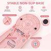 12-in-1 Paper Cutter, Manual Rolling Paper Trimmer for A4, 12 Pattern Blades with 360 Deg Rotation, Pink/Black