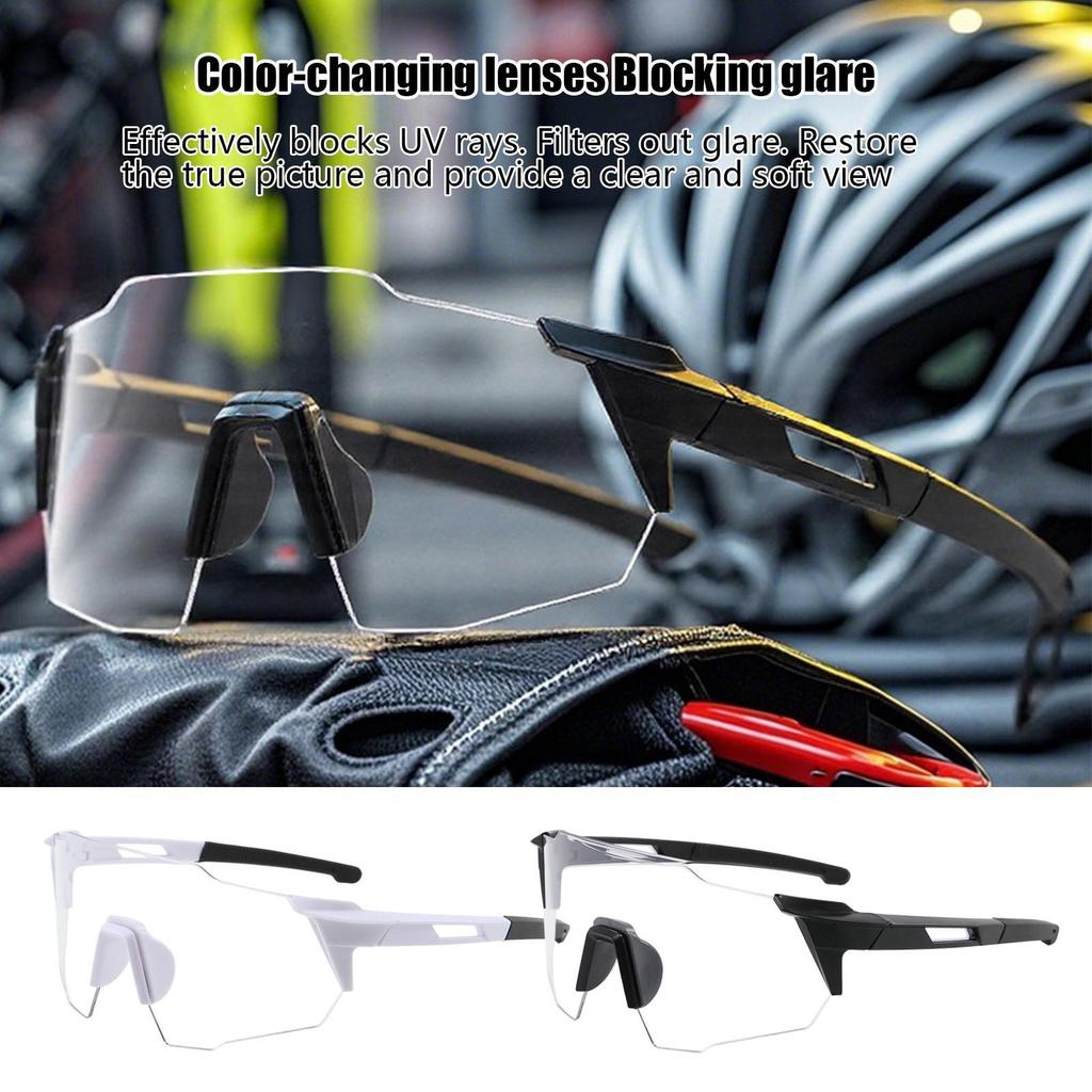 Photochromic Sunglasses Photochromic Polarized Sports Sunglasses UV400 Protection Sports Eyewear Safety Windproof Driving