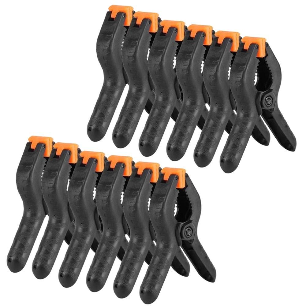 12pcs Black Nylon Spring Clamps 3.5 Inch Woodworking Clamps Versatile Spring Clamps Woodworking