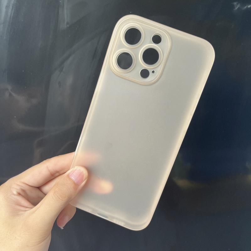 Apple 14 Transparent Mobile Phone Case IPhone 14plus Solid Color Full Inclusive Pp Hard Shell