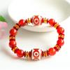 2026 Three Eyes Tibet Beads Bracelet Jewelry Red Agate Live Delivery Chinese Style S1122561