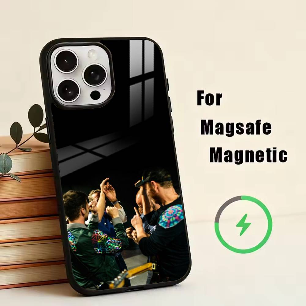 Band C-Coldplay Phone Case For iPhone17,16,15,14,13,12,11 Plus,Pro Magnetic with Magsafe Wireless Charging
