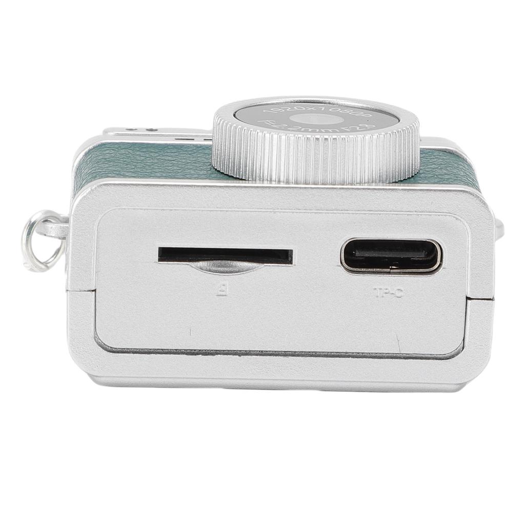 64 ГБ Камера-брелок 1080P 0,96-дюймовый цветной дисплей Портативная ретро-камера для школы, путешествий Зеленый