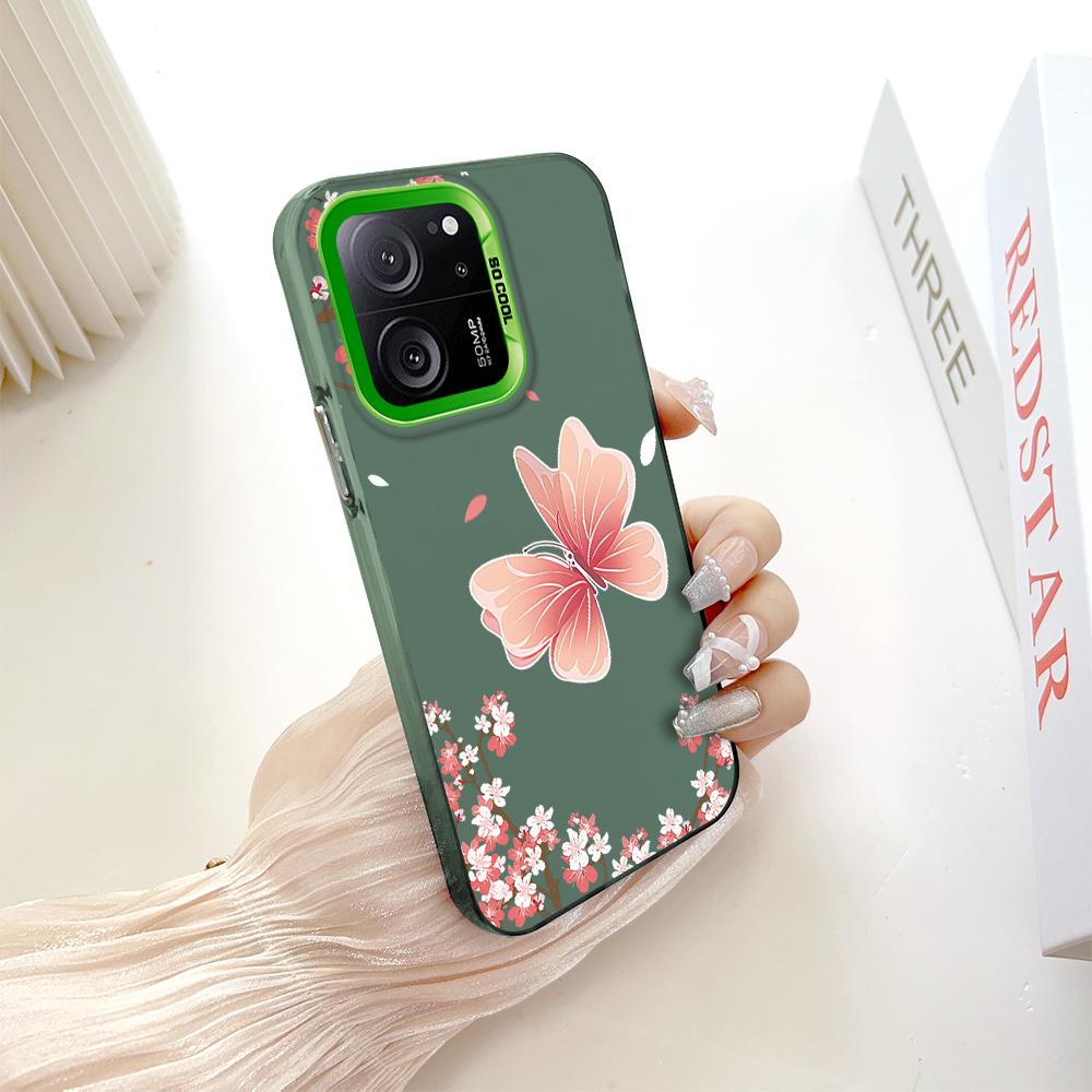 Окрашенный узор, цветной серебристый, двухсторонний, жесткий, противоударный чехол для телефона Xiaomi Redmi Poco