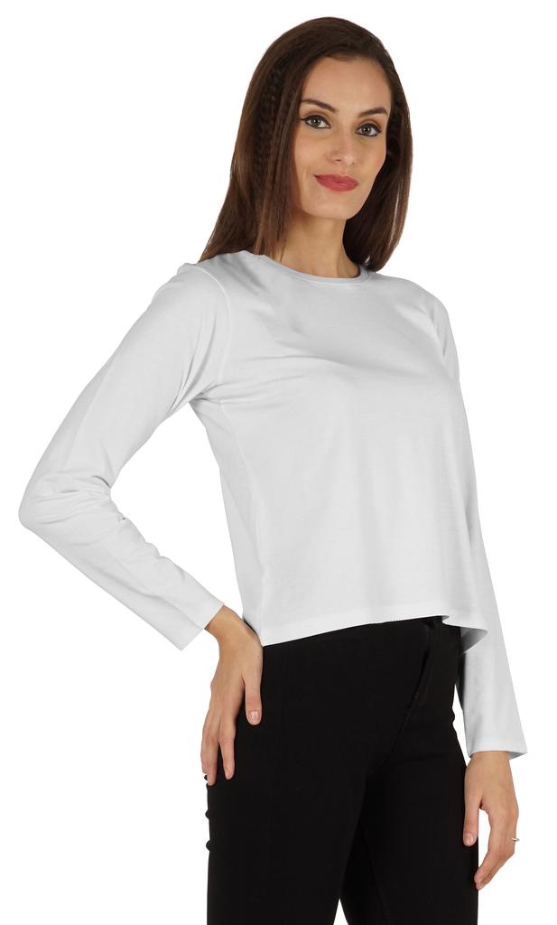 Inkmeso Perfect Long Sleeves T-shirt For Women Casual Regular Fit Basic Solid Everyday Tee