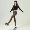 2024 Autumn/Winter High-Waist Slimming Women's Shark Leggings - Hip-Lifting Velvet Yoga Pants