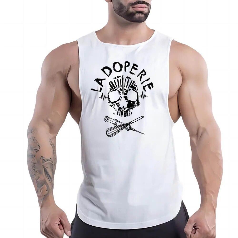 Мужской четырехсезонный повседневный многоцветный жилет без рукавов, повседневная быстросохнущая мужская простая дышащая многоцветная рубашка с героями мультфильмов