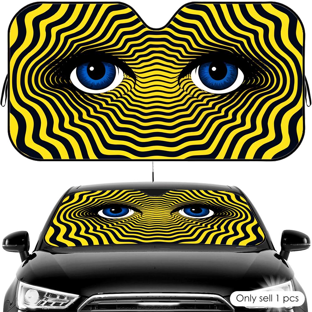 Mysterious Dreamy Eyes Sun Visor Car Windshield Sun Shade UV Protection Heat Insulation Cover Universal Sun Protector