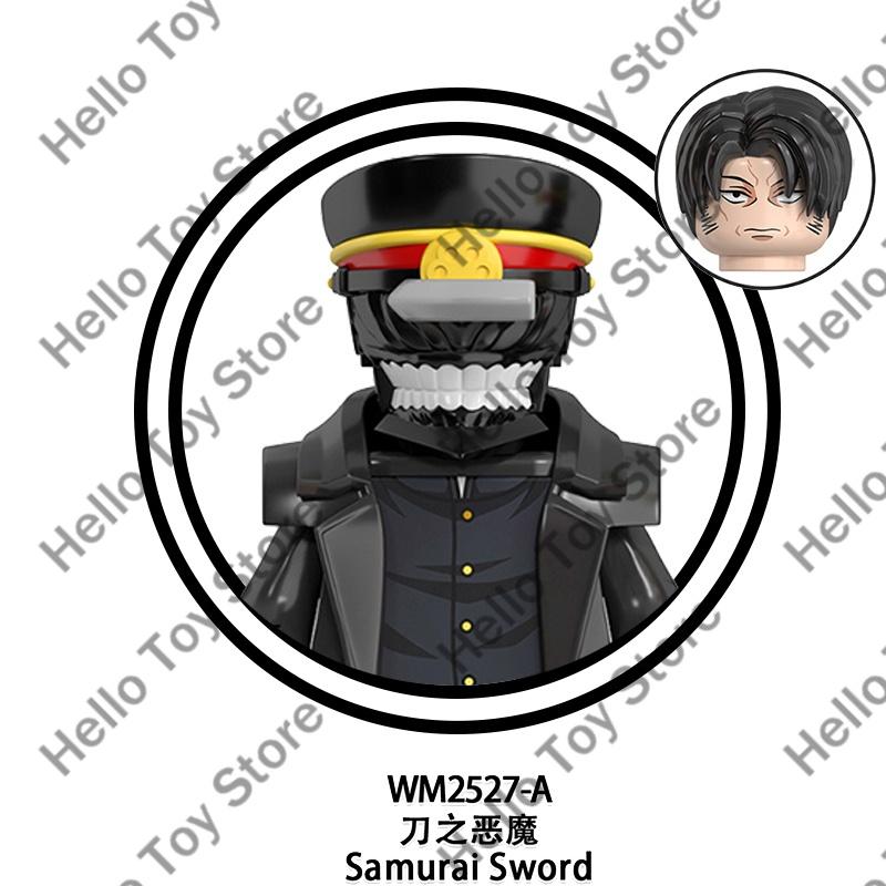 Классическое Аниме Человек-Бензопила Блоки Мини Экшн Фигурки Дэнджи Почита Строительные Блоки Куклы Демон Бензопила Модель Детские Игрушки Подарки