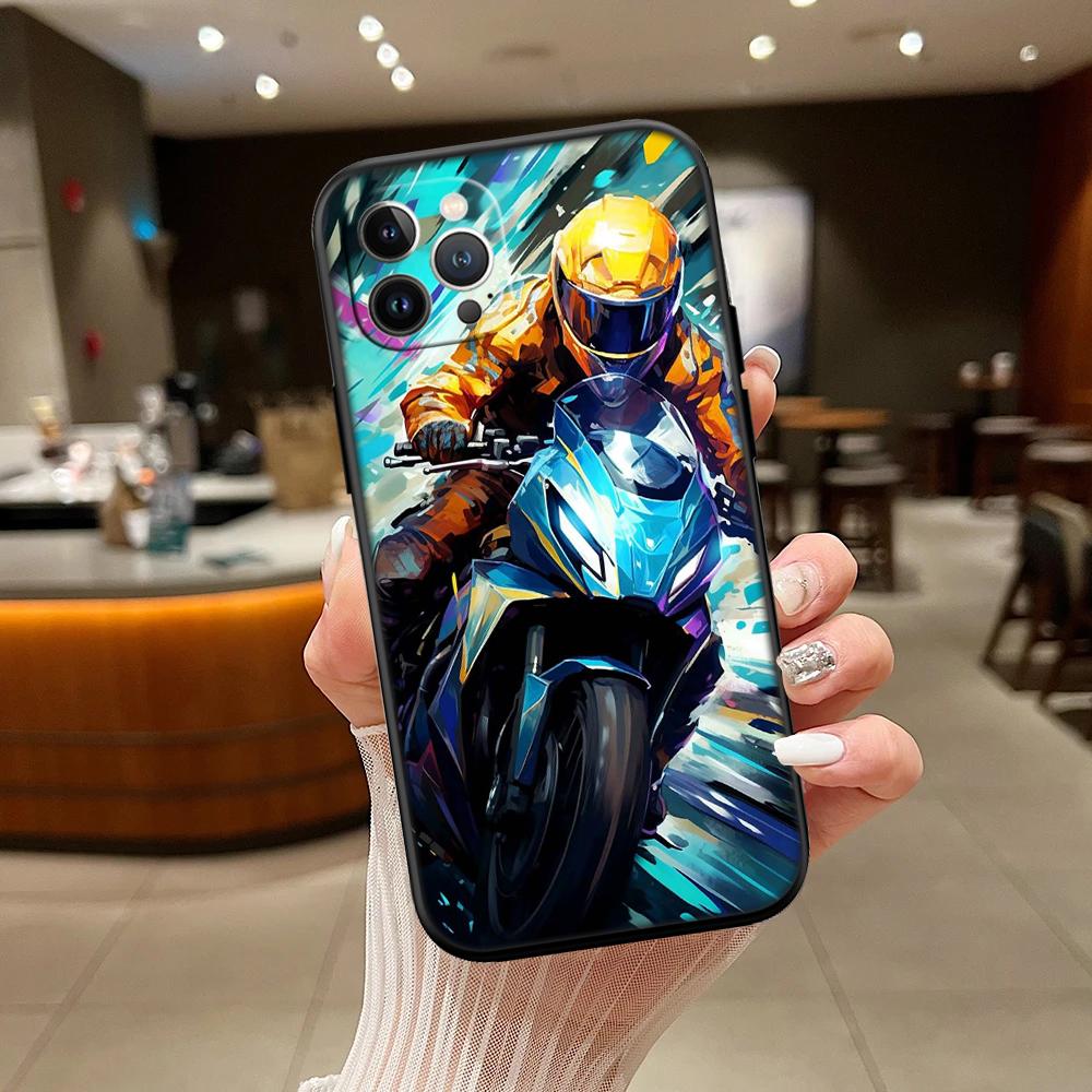 RA18 Motorcycle Racing New High-End Shell Phone Case for Redmi Note 10 11 12 Pro Max 10S 10C 10T 11A 11S 12S 12C