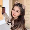 Hollow Plush Cat Ear Hair Clip Lambhair Mini Cat Ear Hairgrip Sweet Small Bear Ear Hair Claw  Daily