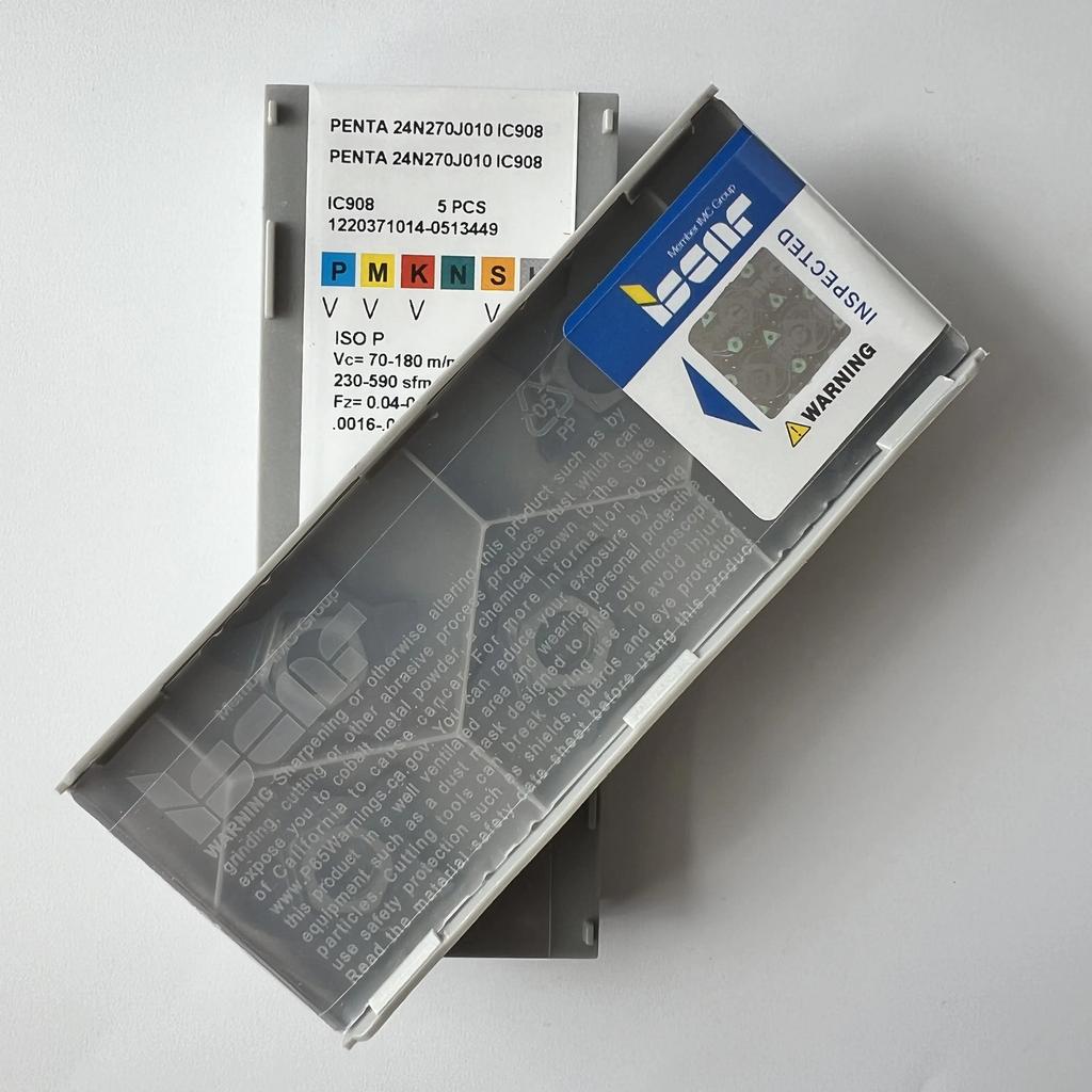 ISCAR / PENTA24N270J010 IC908 /  Industrial indexable Carbide Inserts 5 Pcs