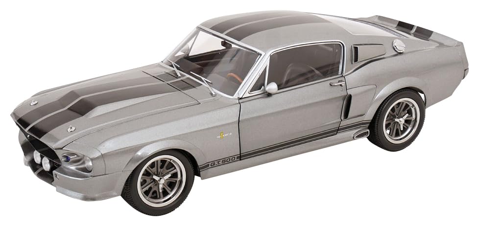 FREESTYLE KK Scale 1/12 Scale Ford Mustang Shelby GT500 Eleanor 1967 Gray Metallic/Black Finished Model (KKDC120171)