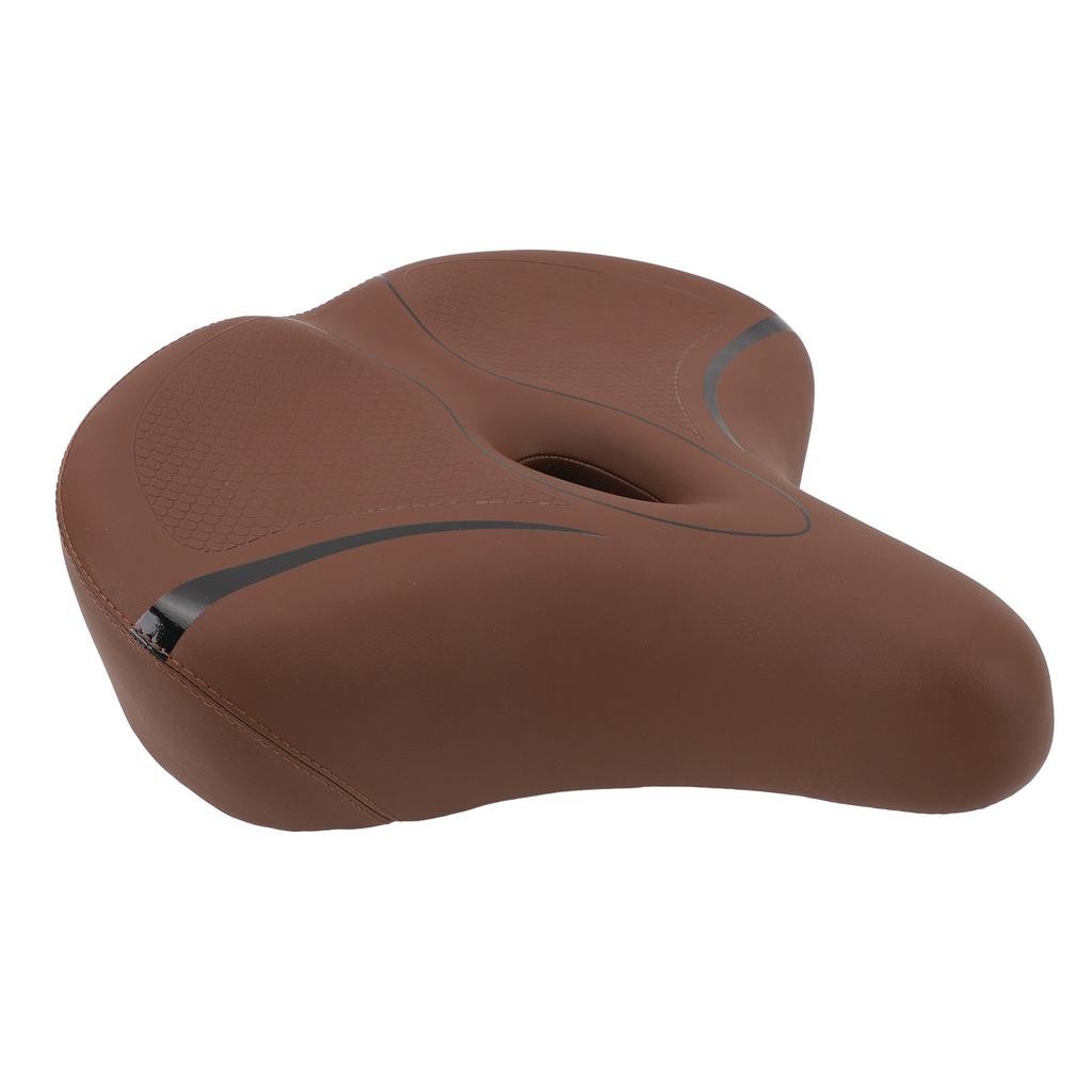 Велосипедное седло увеличенного размера с эффектом памяти, искусственная кожа, полое, дышащее, двойное, амортизирующее, велосипед