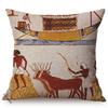 Ancient Egyptian Pharaoh Totem Vintage Home Decorative Throw Pillow Case Cotton Linen Tradition Culture Sofa Waist Cushion Cover