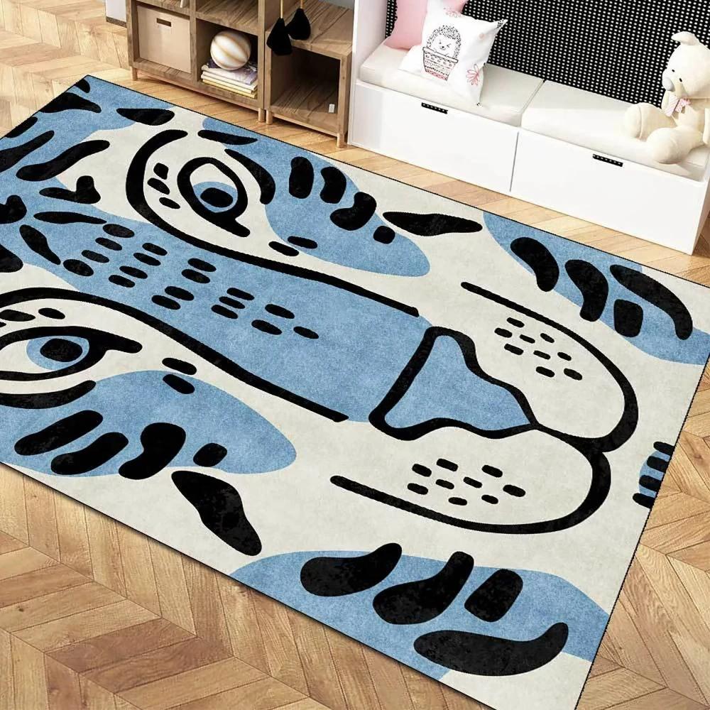 Stylish Animal Print Area Rug Pink Leopard Boho Carpet for Bedroom Living Room Decor Lounge Anti-slip Area Floor Mat Doormat