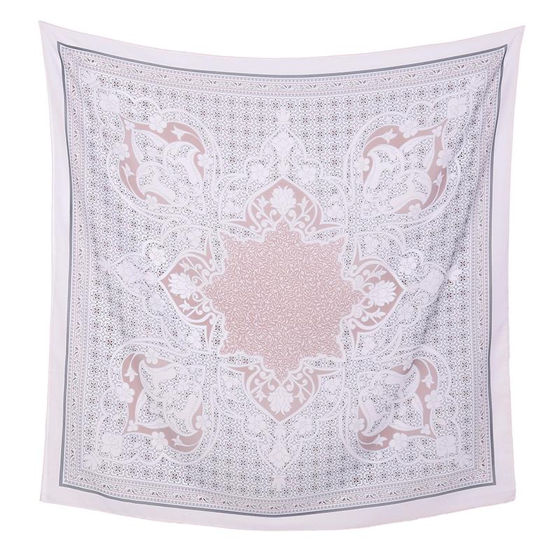 Малайзия Цветочный Принт 110 Квадратный Шарф Мусульманский Хиджаб Женщины Элегантные Шали Дамы Повседневный Головной Платок Тюрбан Косынка Оптовая Продажа