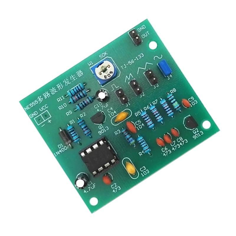 NE555 Multi-Channel Waveform Generator Kit - Square, Sawtooth, Triangle, Sine Waves