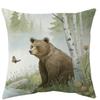 Декоративные наволочки с принтами дикой природы: Дизайн Лиса, Медведь, Олень и Кролик Чехол на подушку для дивана украшение для дома и комнаты