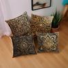 High-end Textured Retro Printed Pattern Throw Pillow Cover Polyester Cushion Cover Home Decor Pillow Cover with Zipper