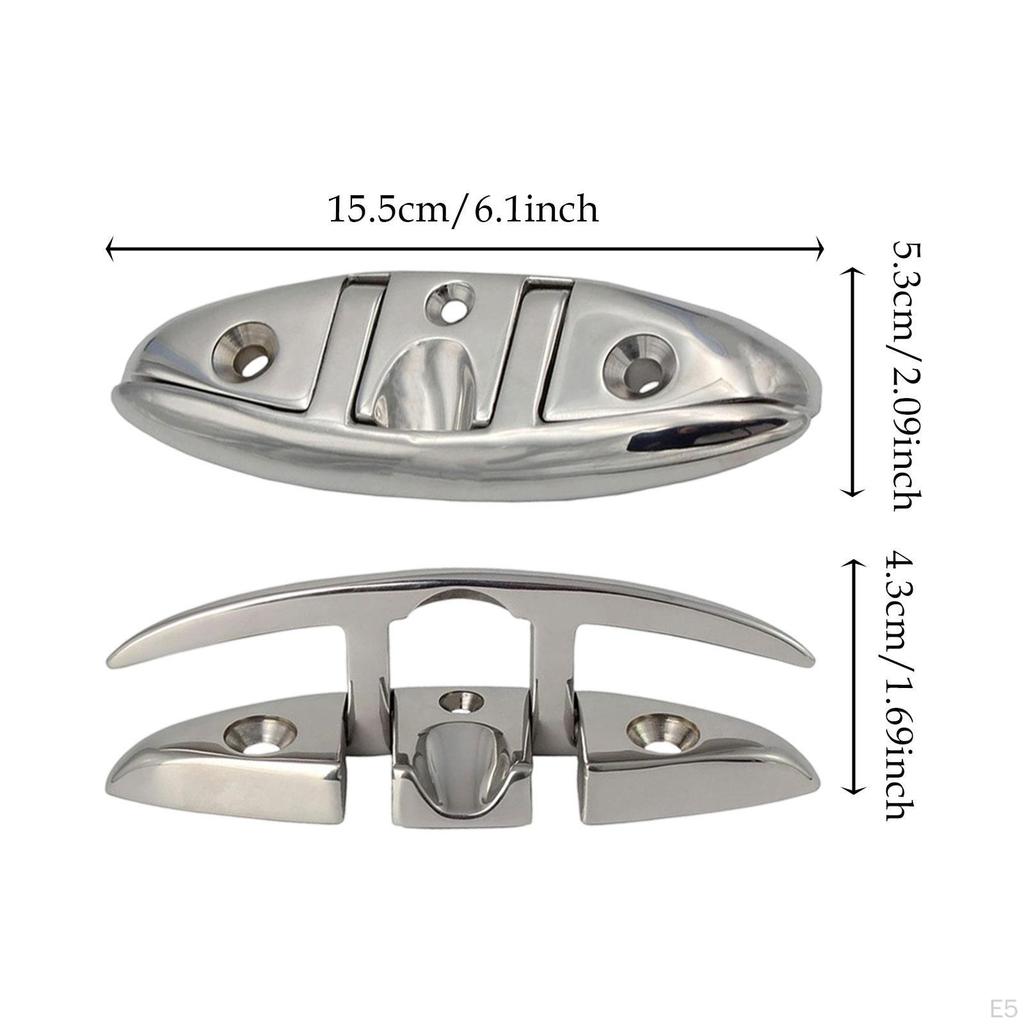 Boat Dock Cleat 316 Stainless Steel Kayak Yacht Accessory Convenient Spare Parts Marine Grade for