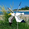 Metal Decorative Anti-rust Seagull Shape Bird Gyro Windmill Wind Grinder for Garden