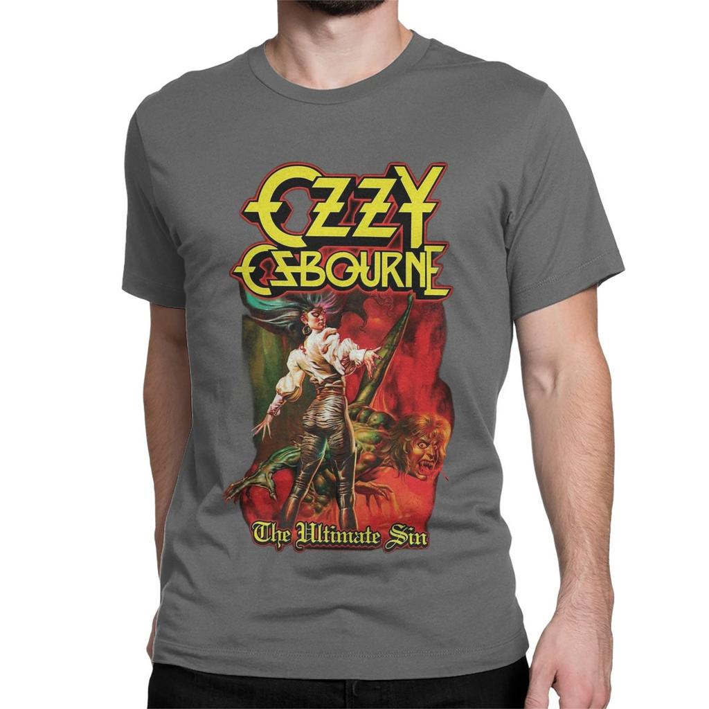 Панк Группа Рок Музыка Футболки Мужские Женские 100% Хлопок Футболки Круглый Вырез Футболка Оззи Осборна Одежда с Коротким Рукавом Взрослый