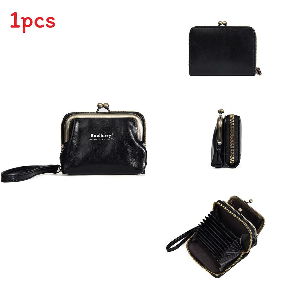 Ladies Wallet Pu Leather Zipper Coin Purse With Card Slots For Daily Use
