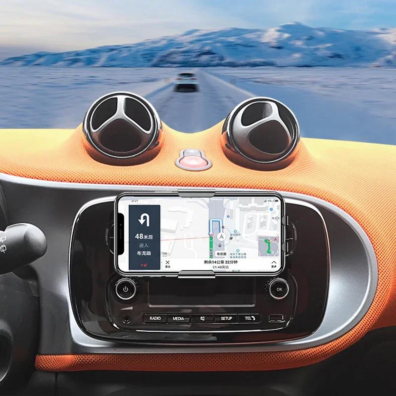 Для Mercedes Benz Smart 453 451 Беспроводная зарядка Держатель телефона Автоматический зажим Автомобильное крепление Зарядное устройство с поддержкой Qi Автомобильные аксессуары
