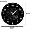 Художественные элементы на стене Символ химии Настольные часы Образование на стене Подарок от учителя часов в экранном классе