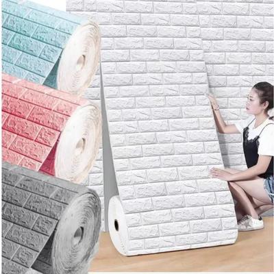70x100 см 3D самоклеящиеся обои сплошные водонепроницаемые наклейки на кирпичную стену Декор в гостиную украшение дома
