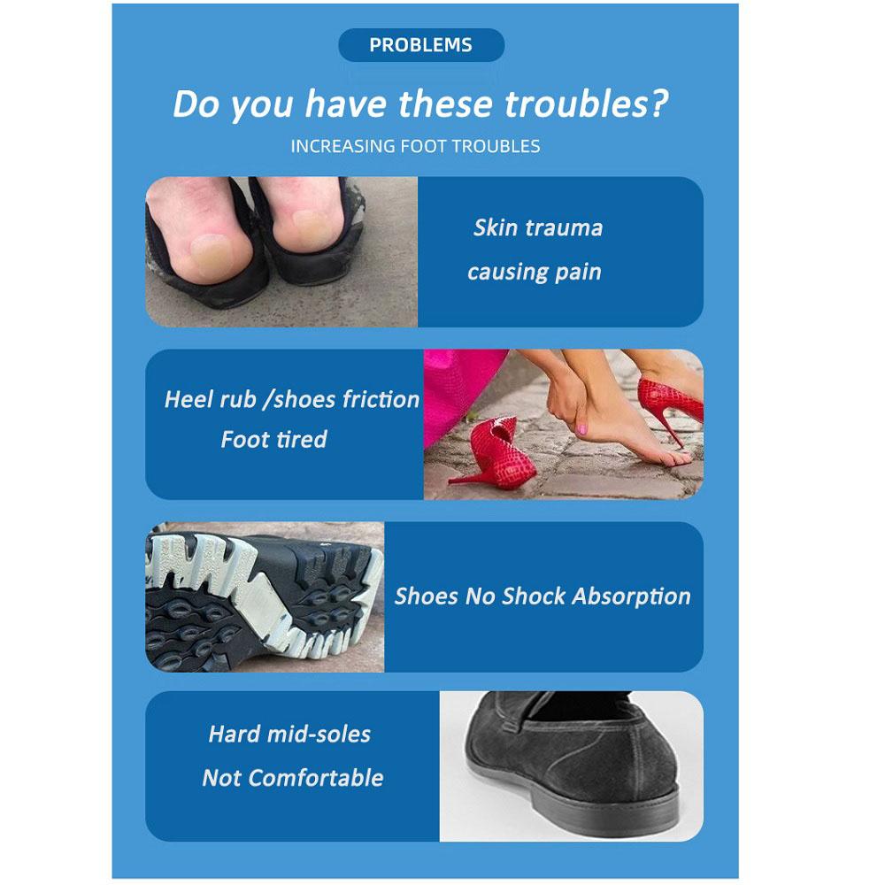 Защитные накладки для пяток, облегчение боли в стопе, амортизирующие накладки, стелька для ухода за ногами
