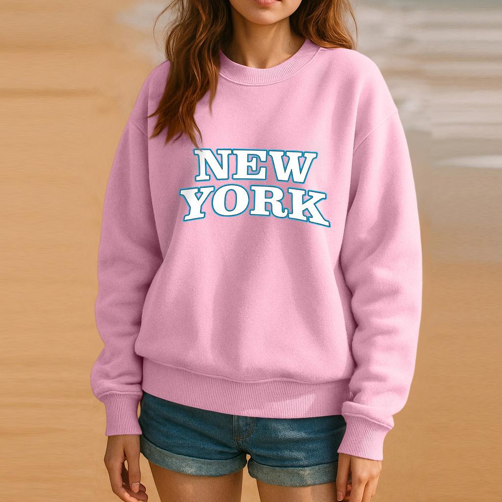 Crewneck Sweatshirt For Women Fall Graphic Sweatshirts Vacation Long Sleeve Drop Shoulder Pullover