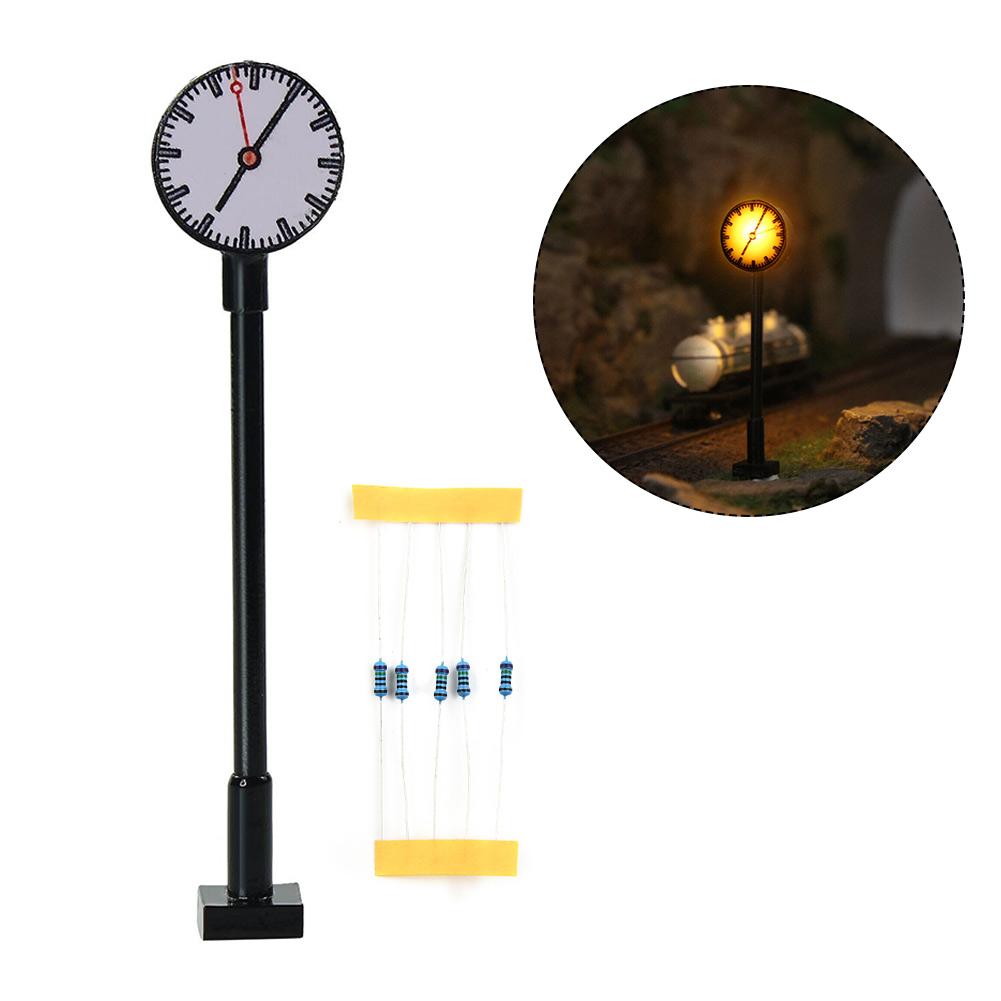 Совершенно новая модель, световая платформа, часы, лампа, подарки, масштаб HO, комплект, металлическая модель железной дороги