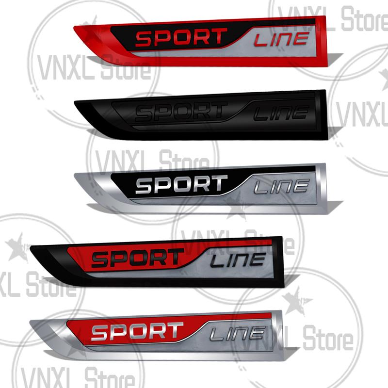 BATM9 Car-Styling Metal Sport Line Emblem Car Side Body Stickers For Skoda Kamiq Enyaq Combi Octavia Superb Elroq85 Karoq Kodiaq Rapid