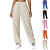 Женские модные свободные однотонные спортивные штаны на шнурке, повседневные брюки с карманами