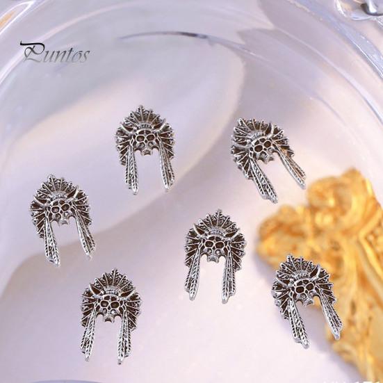 10 шт. Хэллоуин Череп Крест 3D Металлические Подвески для Нейл-арта Готический Панк Стиль Украшения Для Ногтей Аксессуары Для Маникюра DIY