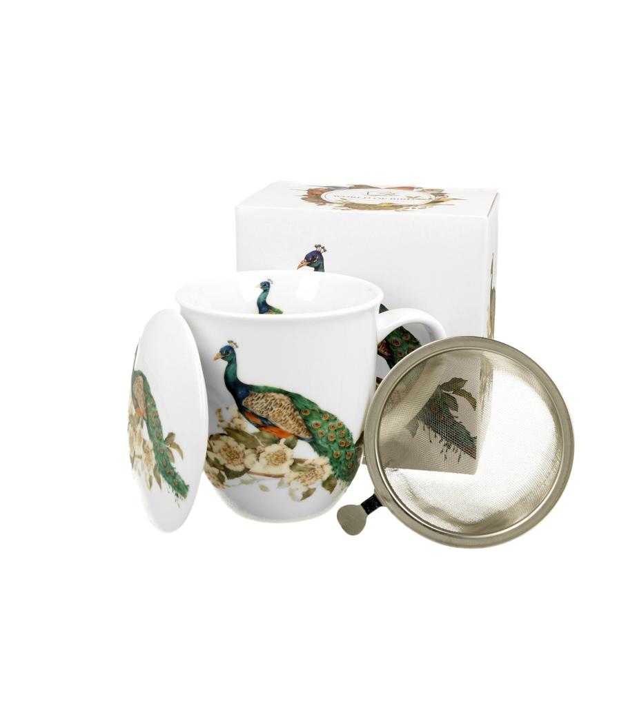 Mug with infuser and lid 400 Paw - Bird World / Animals