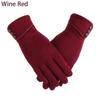 Women Thicken Winter Warm Plus Velvet Driving Mittens Touch Screen Gloves Skiing Gloves