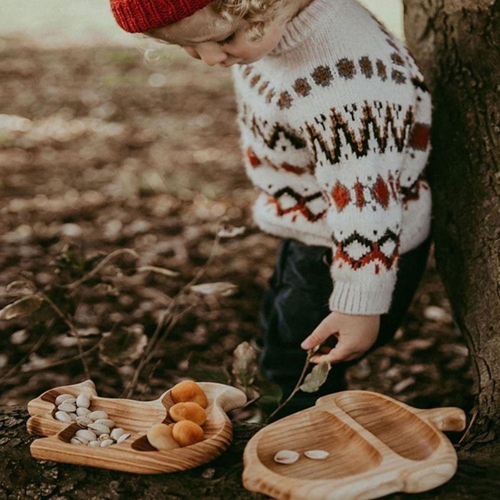 Деревянный поднос для закусок в виде белки, большая емкость, деревянные подносы для конфет и орехов, подарок другу